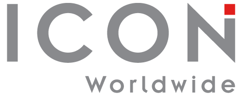 Logo with text ICON Worldwide