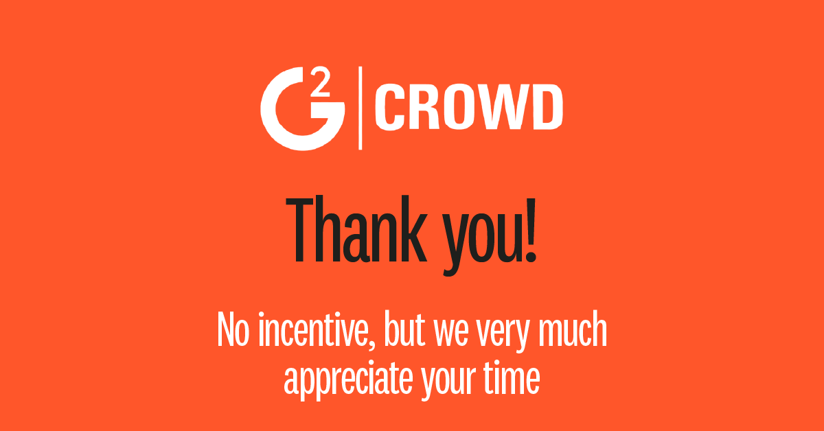 G2 Crowd Thanks
