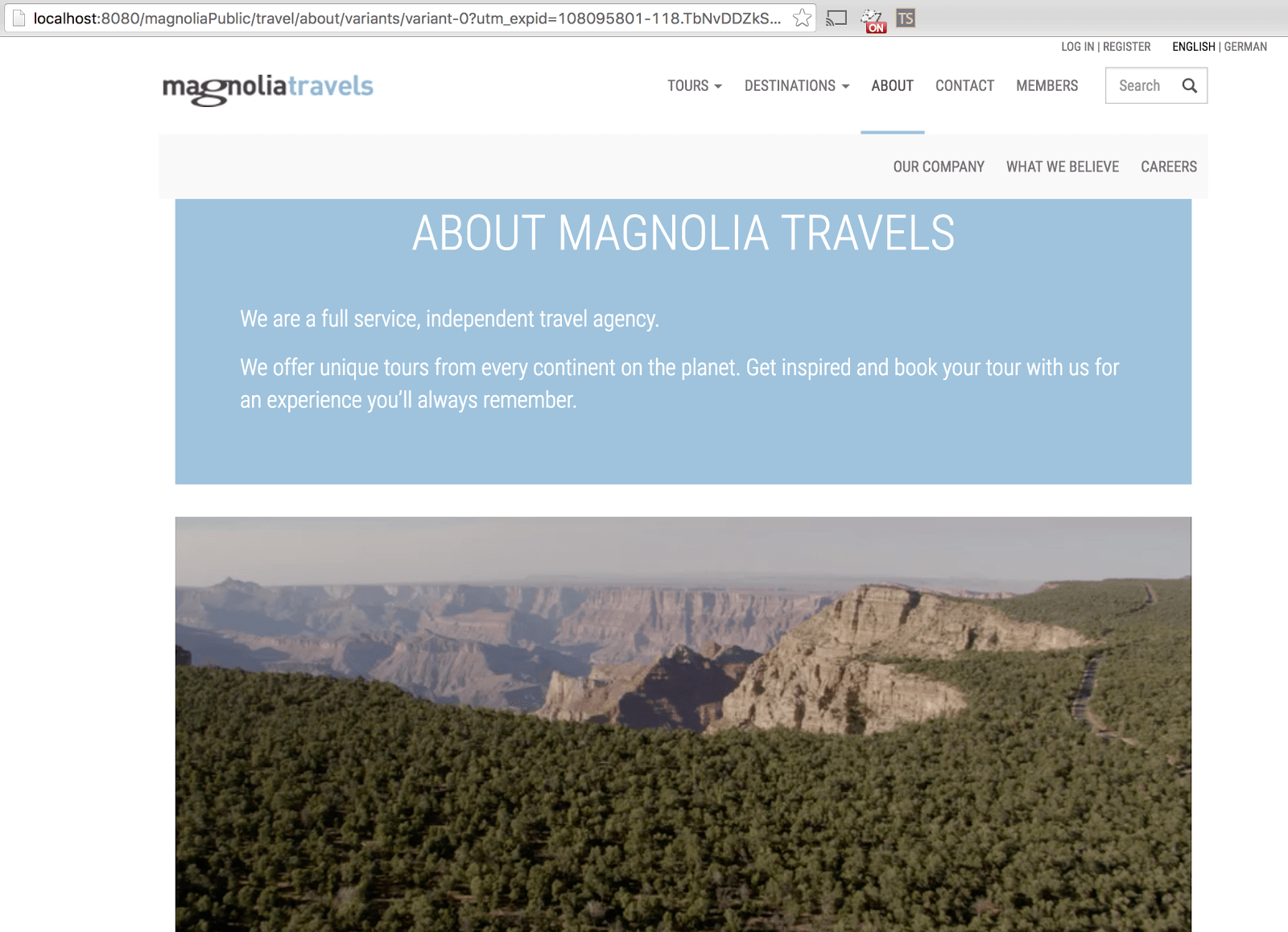Magnolia travels page